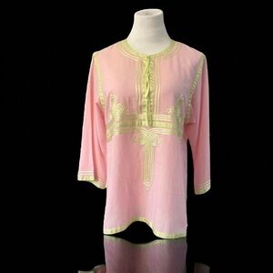 New! CJ LAING NEW YORK SOUTHAMPTON TUNIC POPOVER COTTON SUMMER TOP